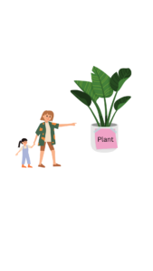  A mother engages her child in language development by labeling a houseplant, demonstrating its features, and discussing its care. This interactive learning experience fosters vocabulary growth and strengthens their bond through meaningful communication. Keywords: language development, vocabulary growth, parent-child interaction, early learning, home activities for kids, teaching language at home.